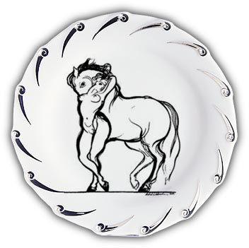 Personnalisations Diverses sur le Thème du Cheval : Assiettes
