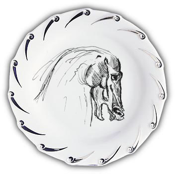 Personnalisations Diverses sur le Thème du Cheval : Assiettes