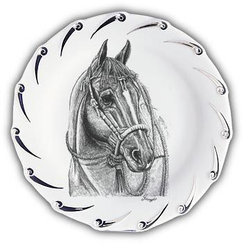 Personnalisations Diverses sur le Thème du Cheval : Assiettes