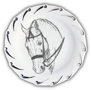 Personnalisations Diverses sur le Thème du Cheval : Assiettes
