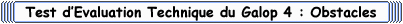 Test d'&Eacute;valuation Technique : Galop 4 CSO