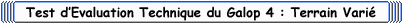 Test d'&Eacute;valuation Technique : Galop 4 Cross