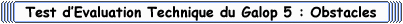 Test d'&Eacute;valuation Technique : Galop 5 CSO