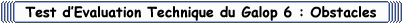 Test d'&Eacute;valuation Technique : Galop 6 CSO